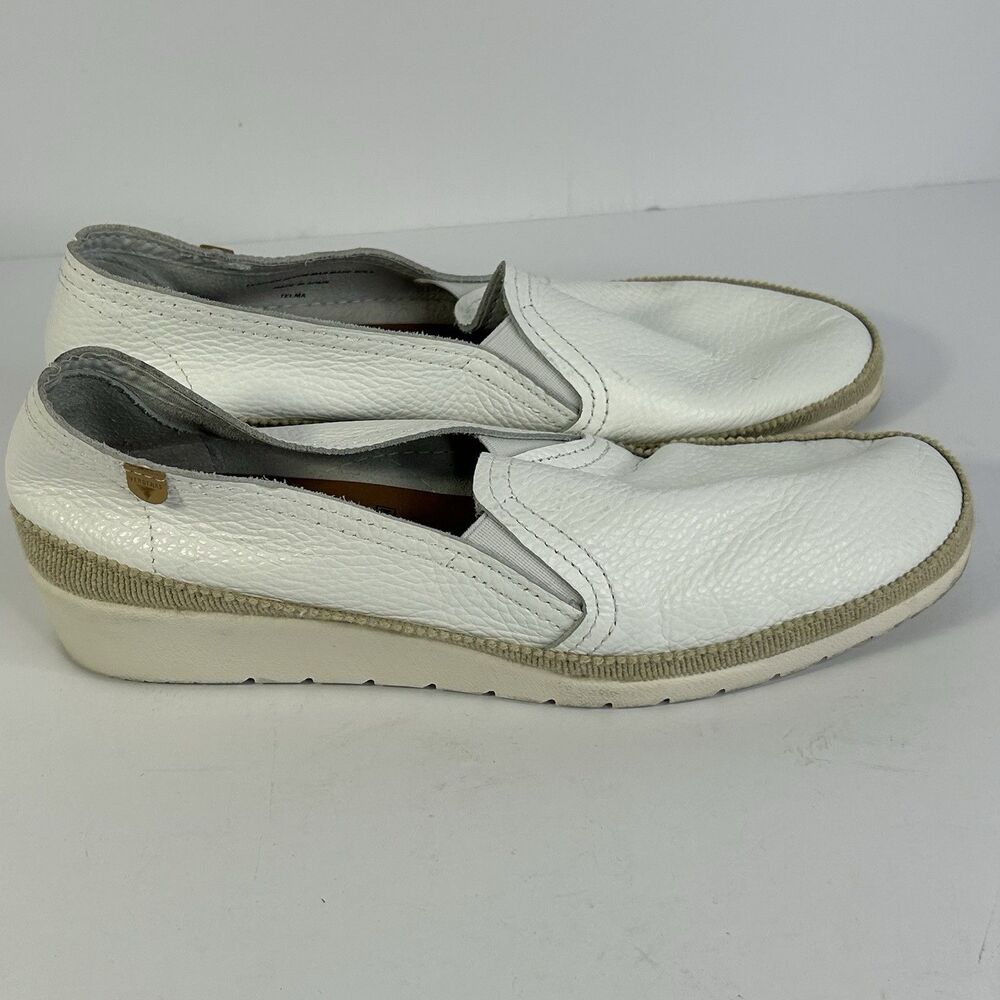 VERBENAS Noelia White Leather Shoes Flats Women’s Sz 39 (US 8.5/9) Made in Spain